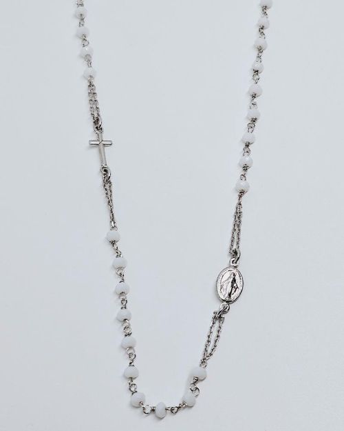 Collana rosario argento 925%