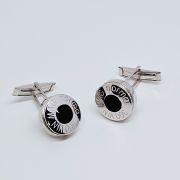 Gemelli in argento 925% con onice nero