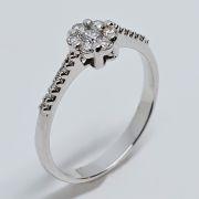 Anello magic donna in oro 750% con diamanti sul gambo 0.26ct