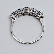 Anello donna in oro 750% con zaffiri e diamanti