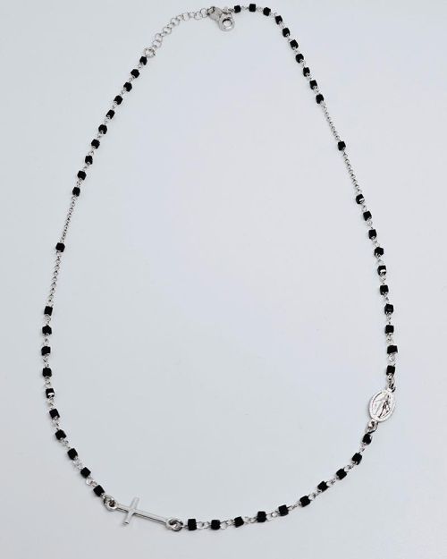 Collana rosario argento 925%