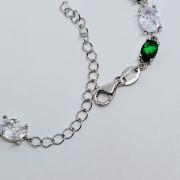 Bracciale in argento 925% con pietre colorate larghe 5mm