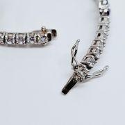 Bracciale tennis in argento 925% con margherite colorate