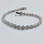Bracciale 18cm in argento 925% con pavè di zirconi