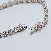 Bracciale 18cm in argento 925% con pavè di zirconi