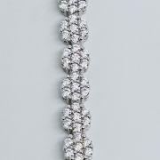 Bracciale 18cm in argento 925% con pavè di zirconi