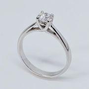 Anello solitario donna in oro 750% con diamante 0.41ct