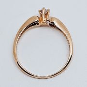 Anello solitario donna in oro rosa 750% con diamante ct 0.06