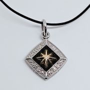 Collana uomo argento 925% con rosa dei venti