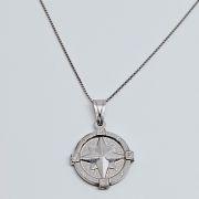 Collana uomo argento 925% con rosa dei venti