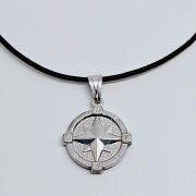Collana uomo argento 925% con rosa dei venti