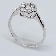 Anello magic donna in oro 750% con diamanti sul gambo ct 0.40