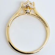 Anello solitario in argento 925% con zirconi