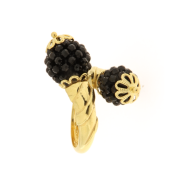 Anello in argento 925% dorato con onice