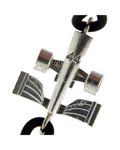 Musetto a bracciale F1 Lewis Hamilton 44 argento 925%