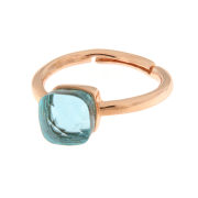 Anello in argento rosato con pietra
