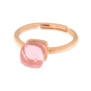 Anello in argento rosato con pietra