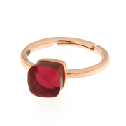 Anello in argento rosato con pietra