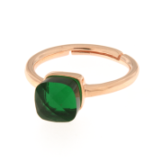 Anello in argento rosato con pietra