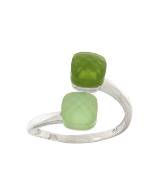 Anello bilogy in argento rodiato con pietre colorate