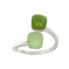 Anello bilogy in argento rodiato con pietre colorate