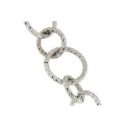 Bracciale donna a catena in argento rodiato 925%, con lavorazione diamantata