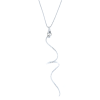 Collana donna in argento 925 rodiata con ciondolo lavorazione diamantata