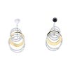 Orecchini in argento pendenti donna bicolore