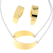 Collana in argento 925 rodiata con ciondolo dorato