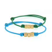 Bracciale filo cerato con scritta DAD in argento 925