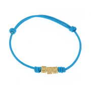 Bracciale filo cerato con scritta DAD in argento 925