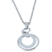 Collana donna in argento 925 con ciondolo lavorazione diamantata