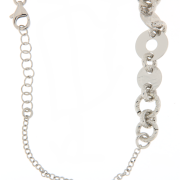 Bracciale donna a catena in argento rodiato 925%, con lavorazione diamantata
