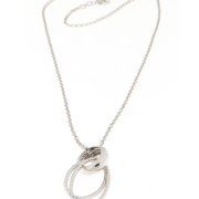 Collana donna con ciondolo in argento 925 rodiata