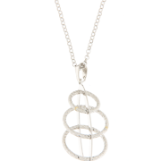 Collana donna con ciondolo in argento 925 rodiata