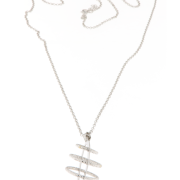 Collana donna con ciondolo in argento 925 rodiata