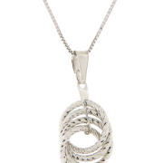 Collana donna con ciondolo in argento 925 rodiata