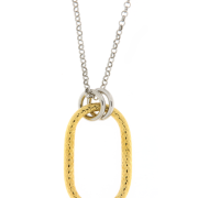 Collana donna con ciondolo in argento 925 dorato
